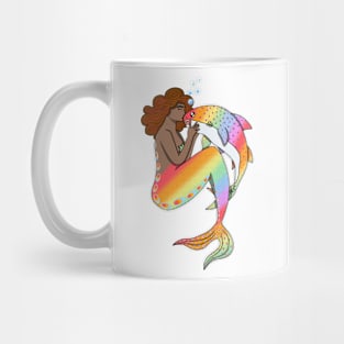 LGBTQ+ Pride Rainbow Mermaid Mug